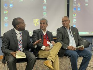 Image during an academic panel.